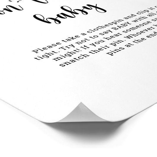 Bee floral - Don't say baby  ポスター (角)