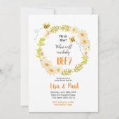 Bee Frames Gender Reveal招待状 招待状 (正面)