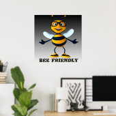 Bee Friendly Bee Gifts ,I Love Bee,Beekeeping Gift ポスター (ホームオフィス)