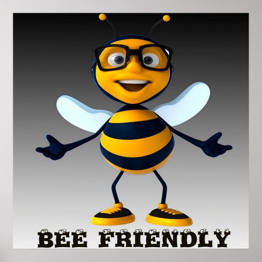 Bee Friendly Bee Gifts ,I Love Bee,Beekeeping Gift ポスター (正面)