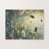 Bee Garden Puzzle with Wildflowers and Nature Scen ジグソーパズル (横)