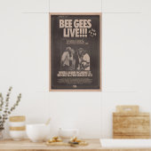 BEE GEES - original NME Poster 1977 - Live - Barry ポスター (キッチン)