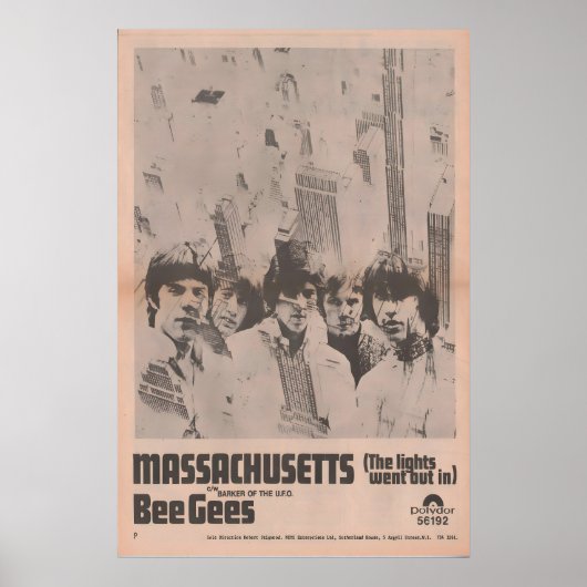 BEE GEES - Poster 1967 original NME ポスター (正面)