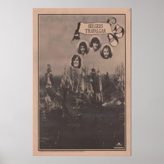 BEE GEES - Poster 1969 original NME - Trafalgar ポスター (正面)