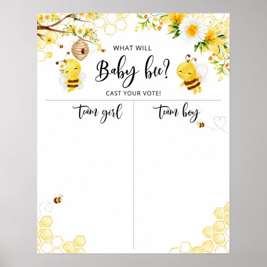 Bee Genderが男の子または女の子のグラフを表示 ポスター (正面)