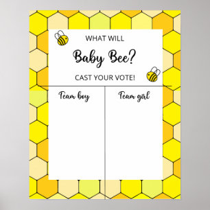 Bee Genderが男の子または女の子のグラフを表示 ポスター