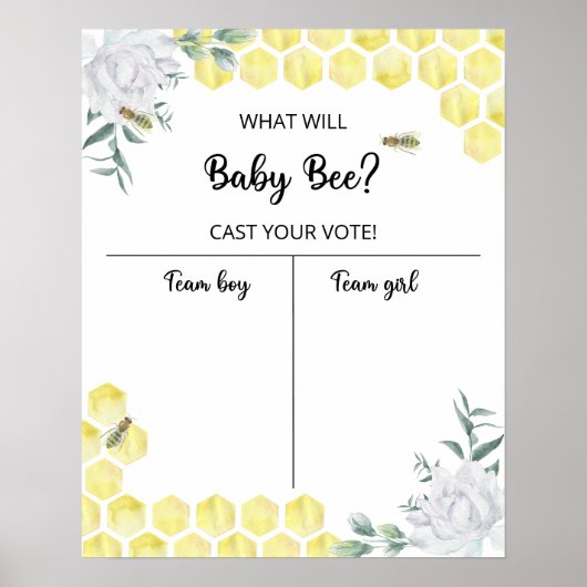 Bee Genderが男の子または女の子のグラフを表示 ポスター (正面)
