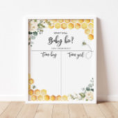 Bee Genderが男の子または女の子のグラフを表示 ポスター