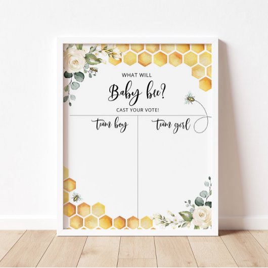 Bee Genderが男の子または女の子のグラフを表示 ポスター