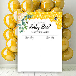 Bee Genderが男の子または女の子のグラフを表示 ポスター