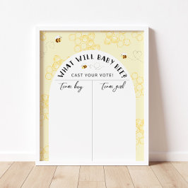 Bee Genderが男の子または女の子のグラフを表示 ポスター