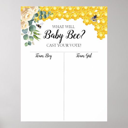 Bee Genderが男の子または女の子のグラフを表示 ポスター (正面)