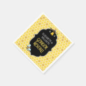 Bee Genderが赤ちゃんシャワーを明かす スタンダードカクテルナプキン (角)