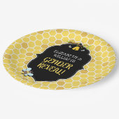 Bee Genderが赤ちゃんシャワーを明かす ペーパープレート (アングル)