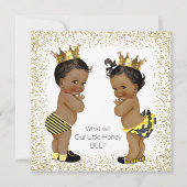 Bee Genderが赤ちゃんシャワーを明かす 招待状 (正面)