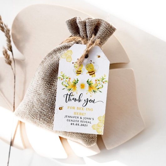Bee genderは感謝していラベル ギフトタグ