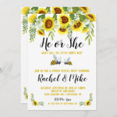 Bee Gender Revealパーティの招待状 招待状 (正面/裏面)