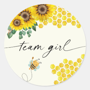 Bee Gender Revealパーティーチームガール ラウンドシール