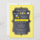 Bee Gender Revealベビーシャワー招待状 招待状 (正面)