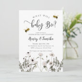 Bee Gender Reveal招待状 |ベビービーって？ 招待状 (スタンド正面)