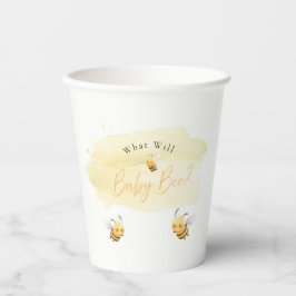 Bee Gender Reveal Party What Will Baby Bee 紙コップ