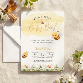 Bee Gender Reveal • What Will Baby Bee 招待状