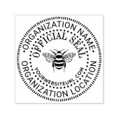 Bee Generic Custom Official Seal Name Loc URL セルフインキングスタンプ (デザイン)