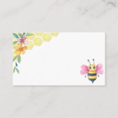 Bee girl baby shower - Custom Text エンクロージャーカード (裏面)