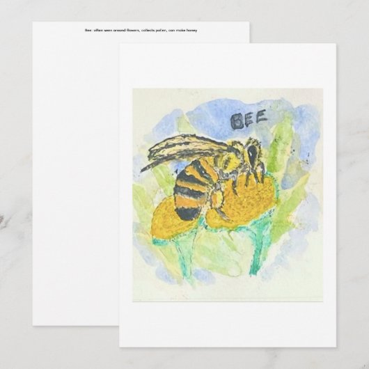 Bee Greeting Card 招待状 (正面/裏面)