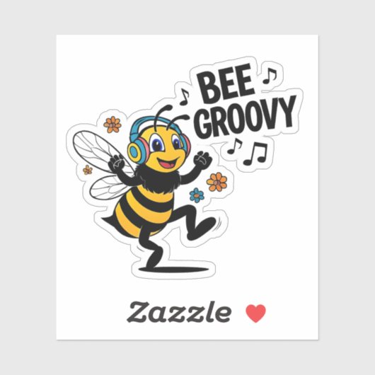 Bee Groovy Sticker シール (シート)
