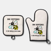 Bee Happinessはゲームの名前 鍋つかみ&鍋敷きセット (正面)