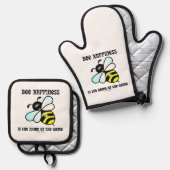 Bee Happinessはゲームの名前 鍋つかみ&鍋敷きセット (正面/裏面)