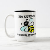 Bee Happinessはゲームの名前(Bee) ツートーンマグカップ (左)