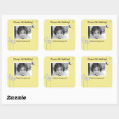BEE HAPPYのまわりに写真SQUAREお気に入りステッカー スクエアシール (シート)