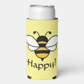 Bee HappyはBeeの画像でクーラーできる。編集可能 スリム缶クーラー (Seltzer正面)