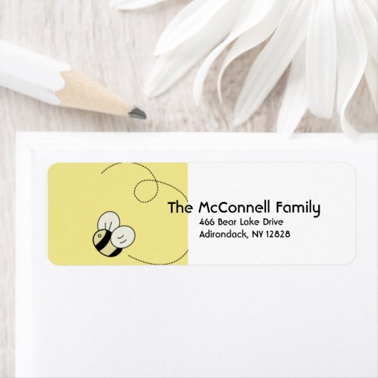 BEE HAPPY印刷可能住所 シール (インサイチュ)