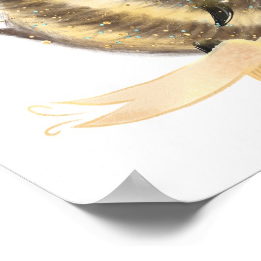 Bee Happy子供部屋ポスター ポスター (角)