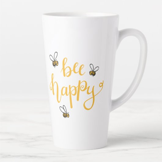 Bee happy カフェラテマグ (右)