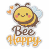 Bee Happy シール (正面)