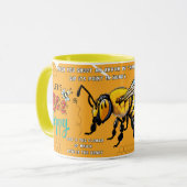 Bee happy マグカップ (正面左)