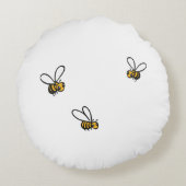 Bee happy ラウンドクッション (裏面)
