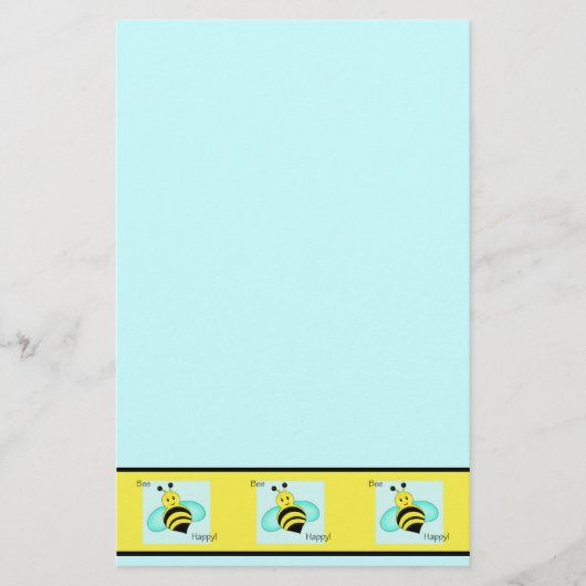 「Bee Happy」定置シート 便箋 (正面)