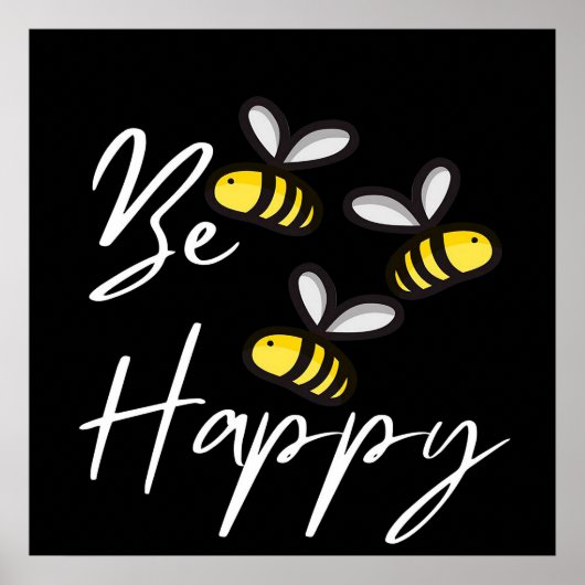 Bee Happy Bee Gifts ,I Love Bee, Beekeeping Gift ポスター (正面)