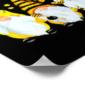 Bee Happy Bee Gnome Spring  ポスター (角)