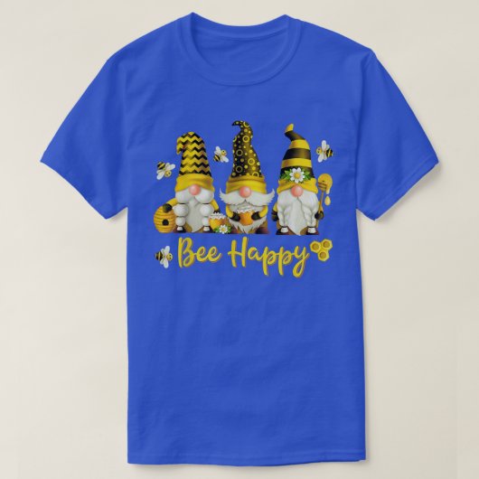 Bee Happy Bee Gnome Spring Tシャツ (デザイン正面)