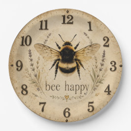 Bee Happy Bumble Bee ペーパープレート