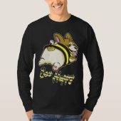 Bee Happy Corgi With Bee Costume Tシャツ (正面)