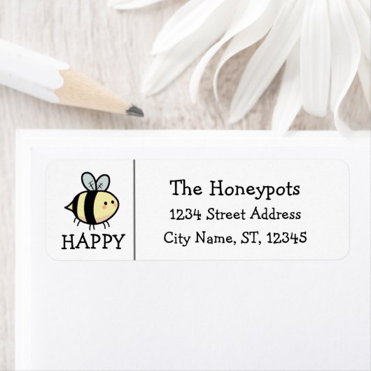 Bee Happy Label ラベル (インサイチュ)