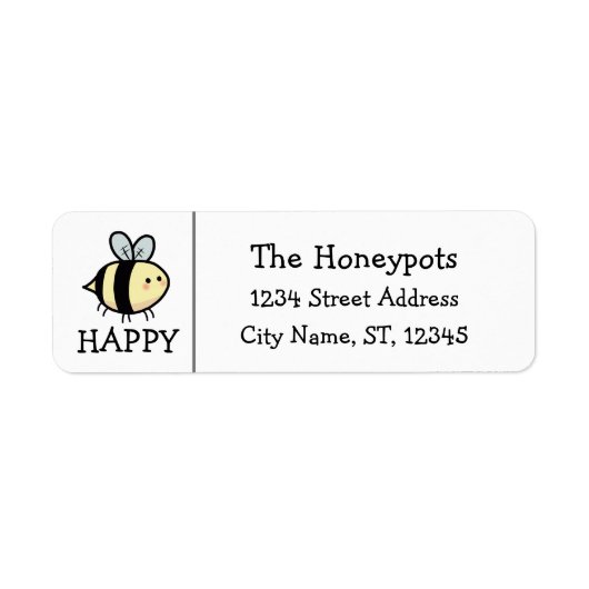 Bee Happy Label ラベル (正面)