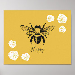 Bee Happy Poster ポスター